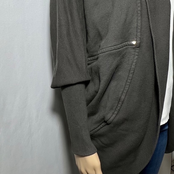 Wilfred Diderot Open-Front Cocoon Cardigan Dark Grey Size Small - Picture 5 of 9